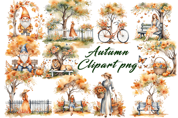 Download Autumn Clipart Bundle PNG. - Autumn clipart Collection