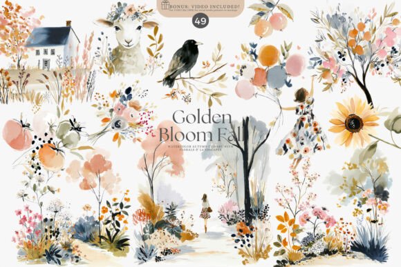 Download Watercolor Autumn Clipart Set - Autumn clipart Collection