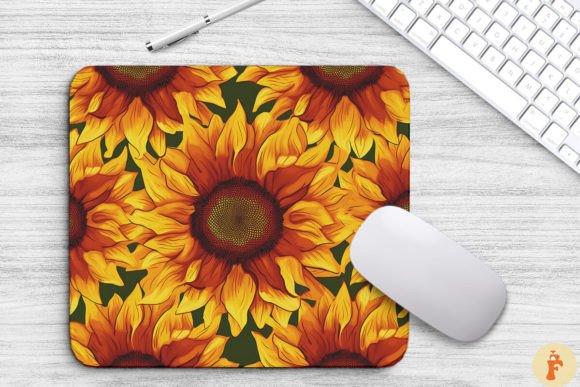 Download Beautiful Sunflowers Pattern Mouse Pad - Premium Resources