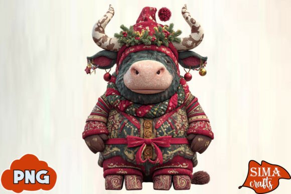 Download Gnome Christmas Cow Sublimation - Premium Resources