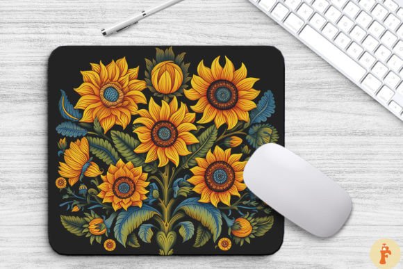 Download Scandinavian Folk Art Style Sunflowers - Premium Bundle