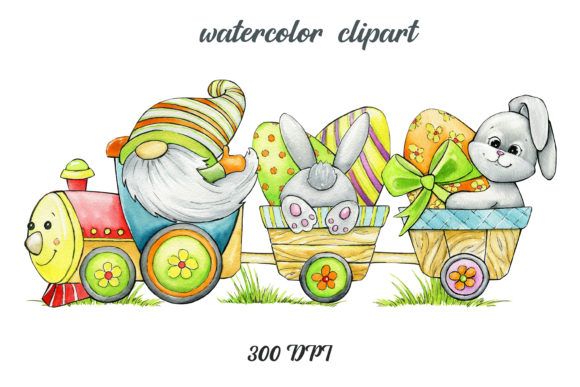 Download Watercolor Clipart, Easter Gnomes, Train - Gnomes Collection