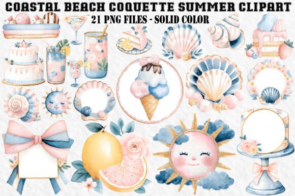 Download Coastal Beach Coquette Summer Clipart - Coquette summer clipart Collection