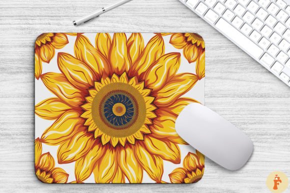 Download Beautiful Sunflowers Pattern Mouse Pad - Premium Resources